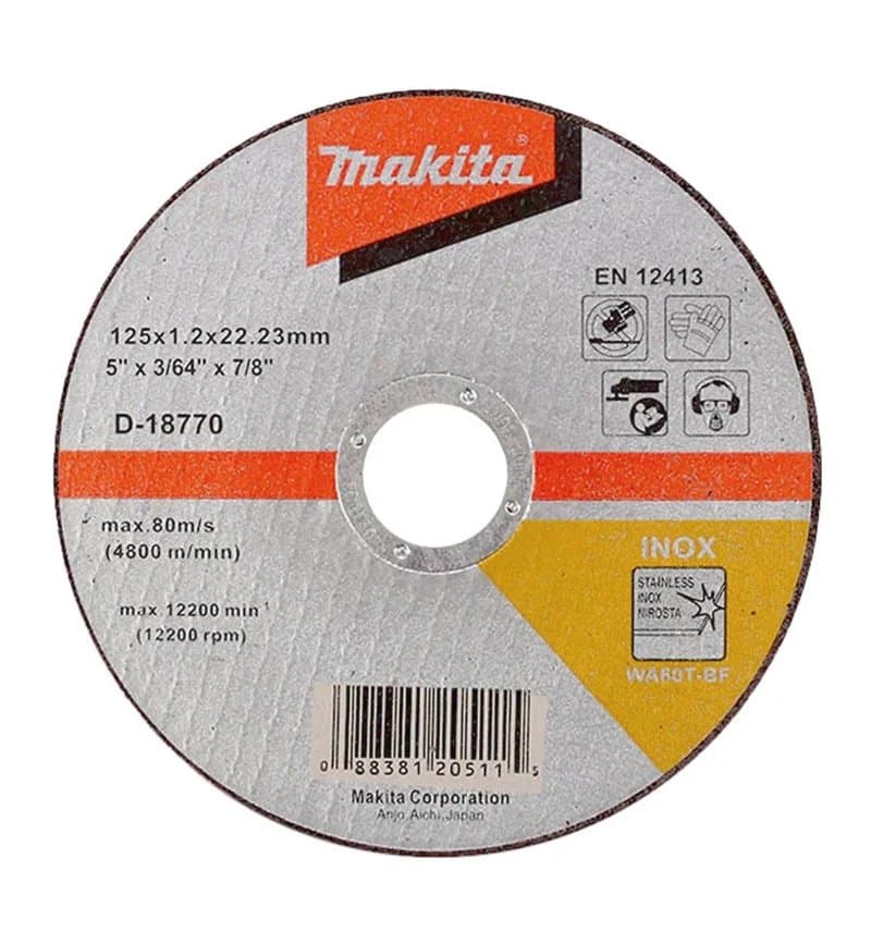 Makita D-18770 İNOX KESME TAŞI - DÜZ 125x1.2 mm — görsel 1