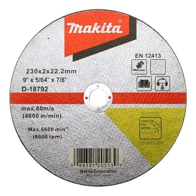 Makita D-18792 İNOX KESME TAŞI - DÜZ 230x2 mm — görsel 1