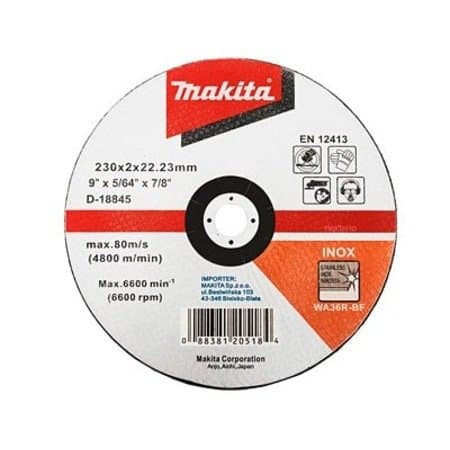 Makita D-18845 İNOX KESME TAŞI-BOMBELİ 230x2 mm — görsel 1
