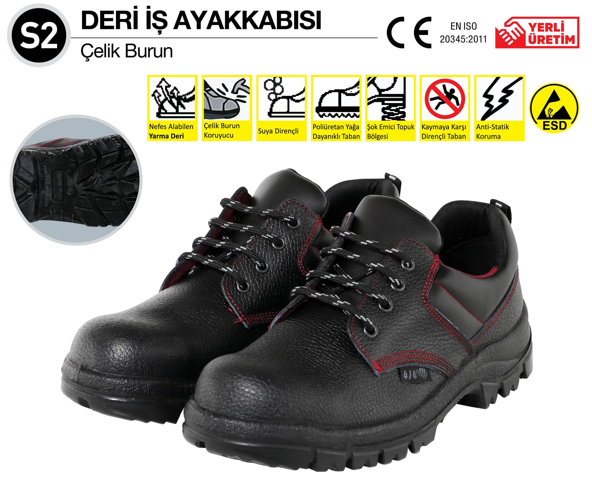 S2 Deri İş Ayakkabısı NO:39