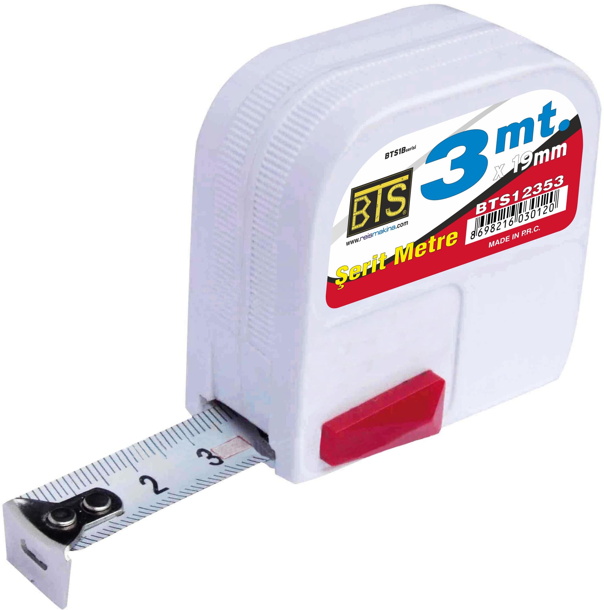 BTS1B Serisi Şerit Metre 3 mt x 16 mm