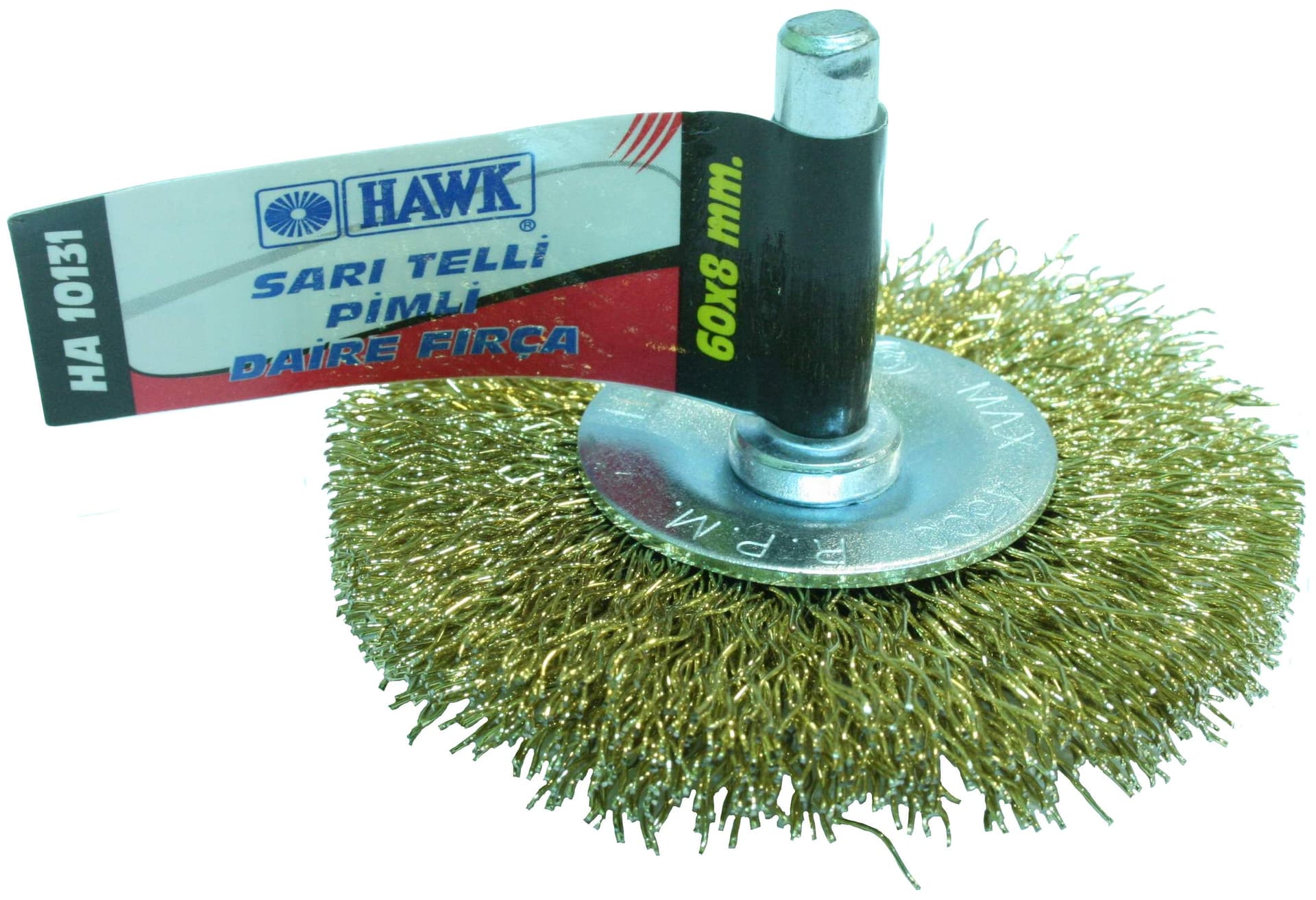Sarı Telli Pimli Daire Fırça 100x10 mm — görsel 1