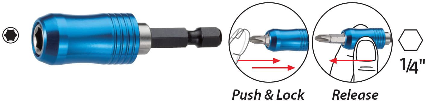 Hızlı Manyetik Hızlı Bits Tutucu 1/4"X60MM — görsel 1