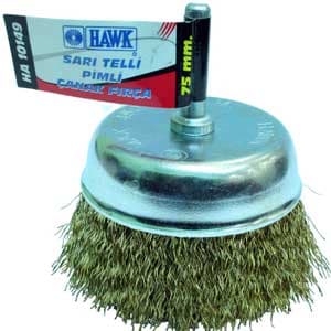 Sarı Telli Pimli Çanak Fırça 75 mm — görsel 1