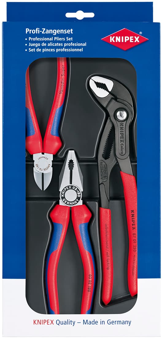 Knipex 002009V01 Kombine Pense+yan Keski+ayarlı Fort Pense Set