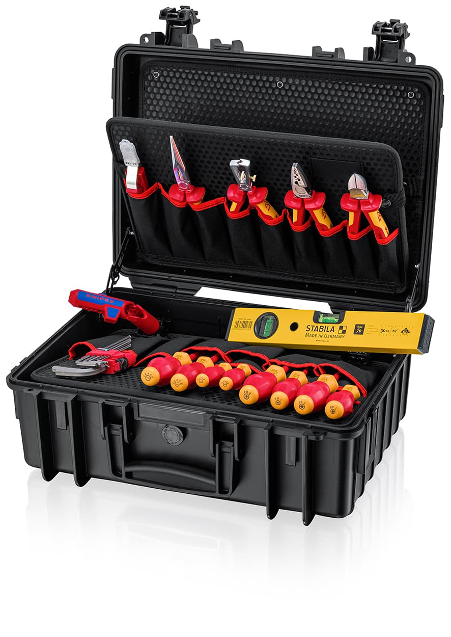 002134HLS2 KNIPEX 00 21 34 HL S2 Elektrikçi Takım Çantası (Dolu)