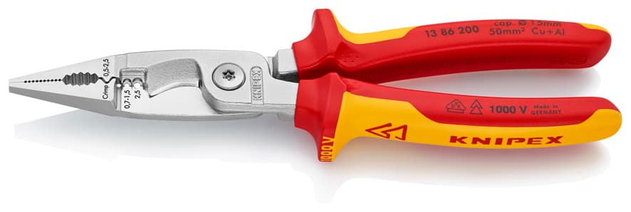 Knipex 1386200 Vde Çok Fonksiyonlu Elektrikçi Pensesi 200 mm