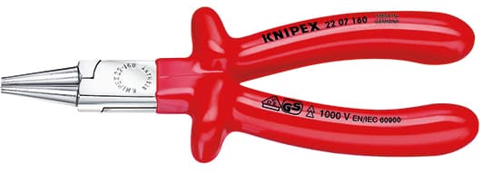 Knipex 2207160 YUVARLAK UÇLU KARGABURUN 160 mm — görsel 1