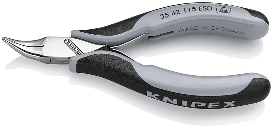 3542115ESD KNIPEX 35 42 115 Esd Elektronikçi Eğri Kargaburun - Esd — görsel 1