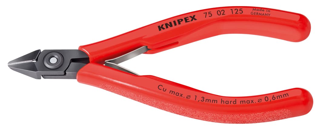 Knipex 7502125 ELEKTRONİKÇİ YAN KESKİ 125 mm — görsel 1