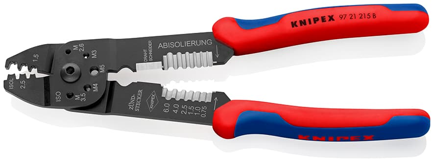 Knipex 9721215B Papuç Sıkma ve Kablo Sıyırma Pensi 215 mm — görsel 1