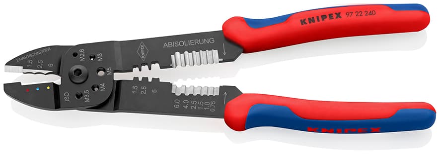 Knipex 9722240 Papuç Sıkma ve Kablo Sıyırma Pensi 240 mm — görsel 1