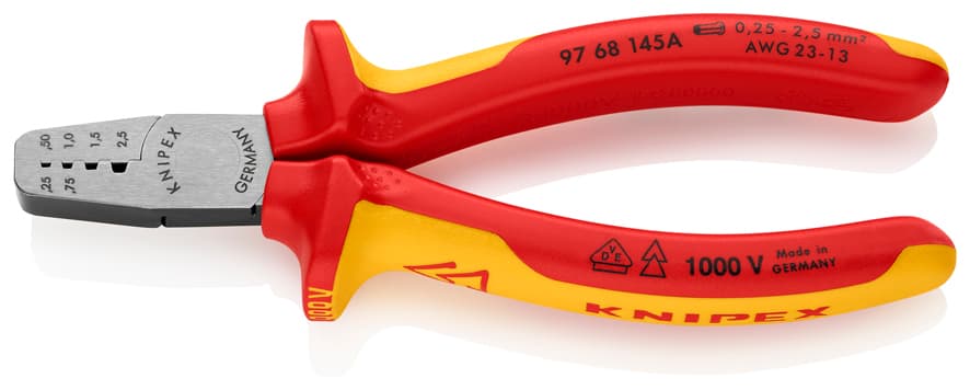 9768145A KNIPEX 97 68 145A Vde Yüksük Sıkma Pensi — görsel 1