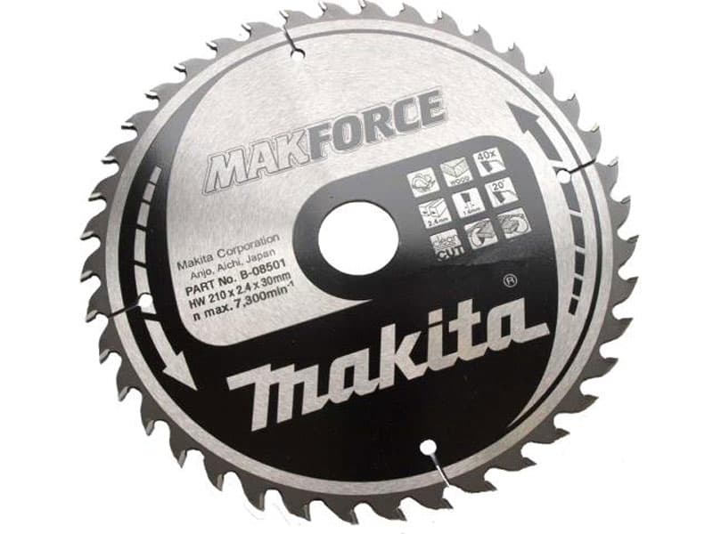 Makita B-08501 AHŞAP DAİRE TESTERE 210x40 DİŞ — görsel 1