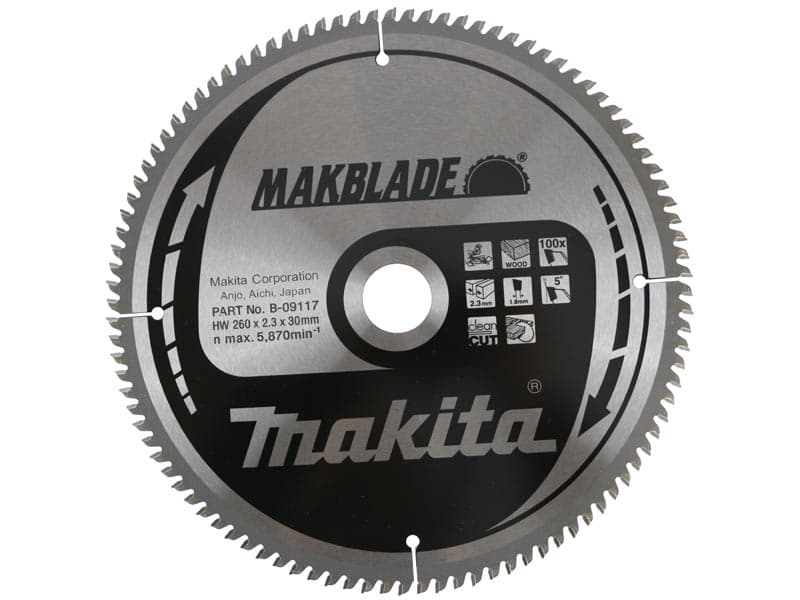 Makita B-09117 AHŞAP DAİRE TESTERE 260x100 DİŞ — görsel 1