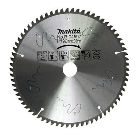 Makita B04597 AHŞAP DAİRE TESTERE 260x70 DİŞ — görsel 1