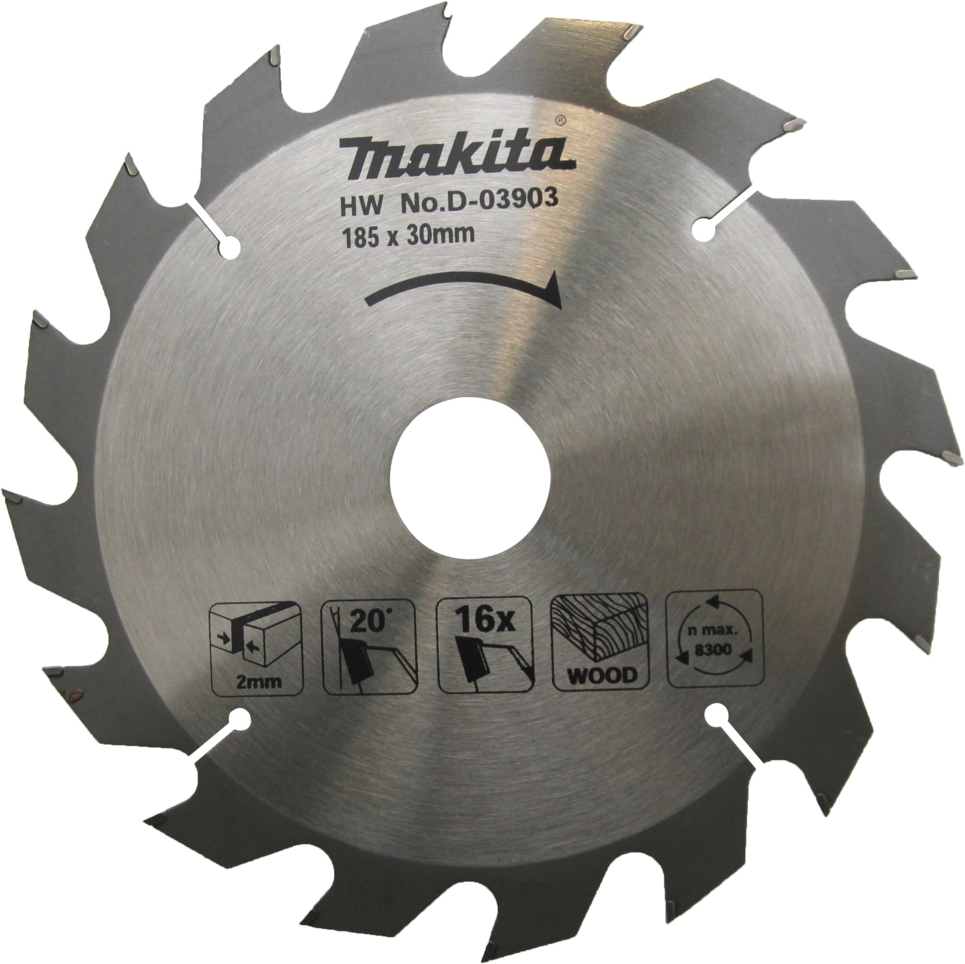 Makita D-03903 AHŞAP DAİRE TESTERE 185x16 DİŞ — görsel 1