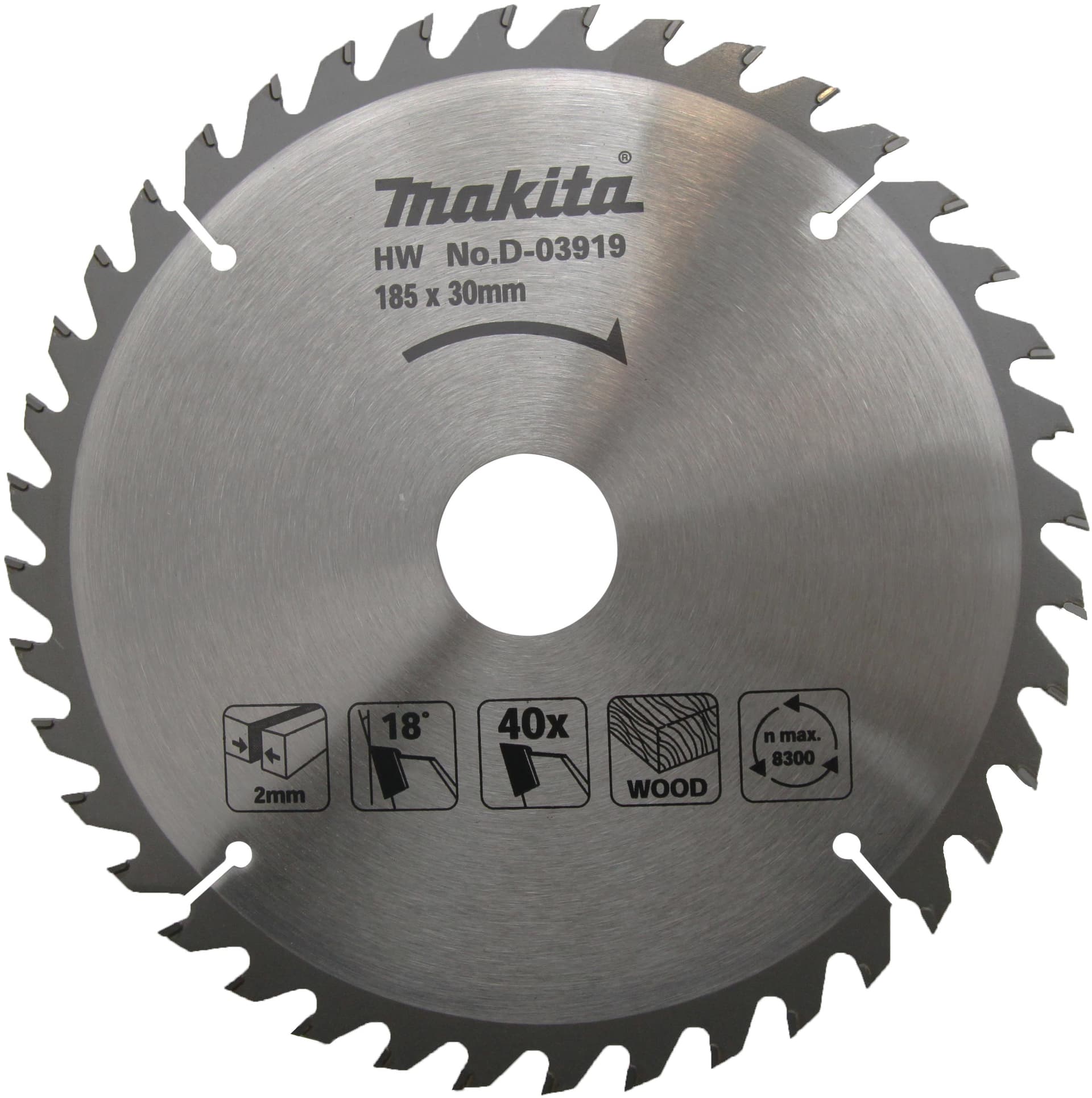 Makita D-03919 AHŞAP DAİRE TESTERE 185x40 DİŞ — görsel 1
