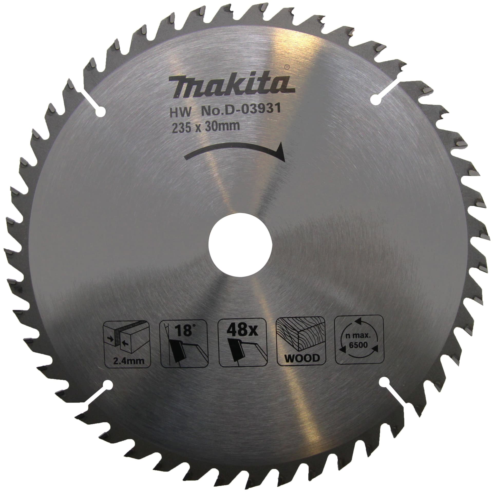 Makita D-03931 AHŞAP DAİRE TESTERE 235x48 DİŞ — görsel 1