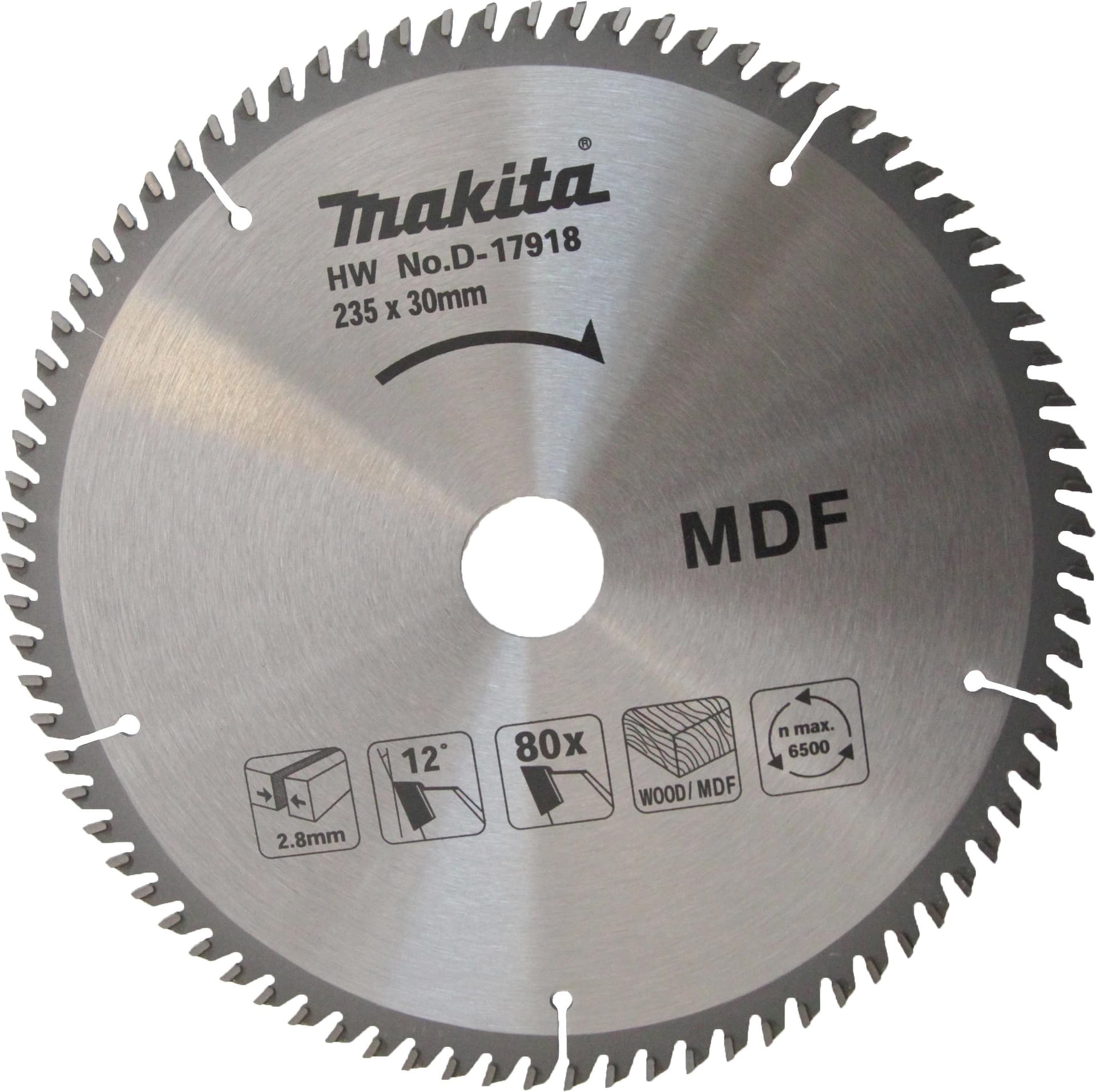 Makita D-17918 AHŞAP DAİRE TESTERE 235x80 DİŞ — görsel 1
