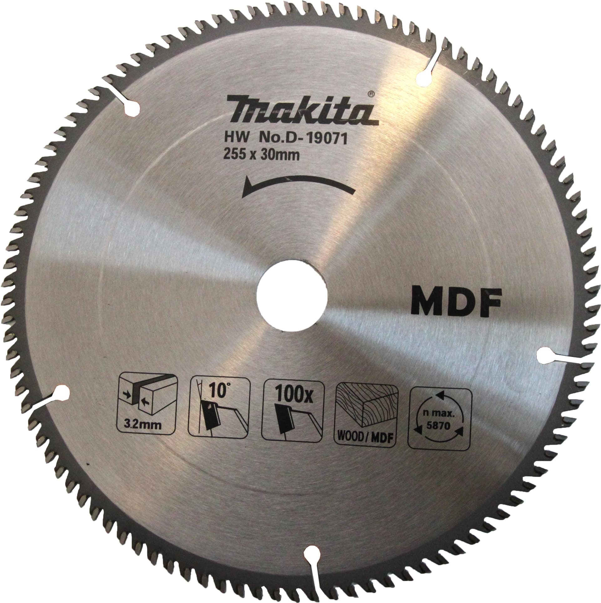 Makita D-19071 AHŞAP DAİRE TESTERE 255x100 DİŞ — görsel 1