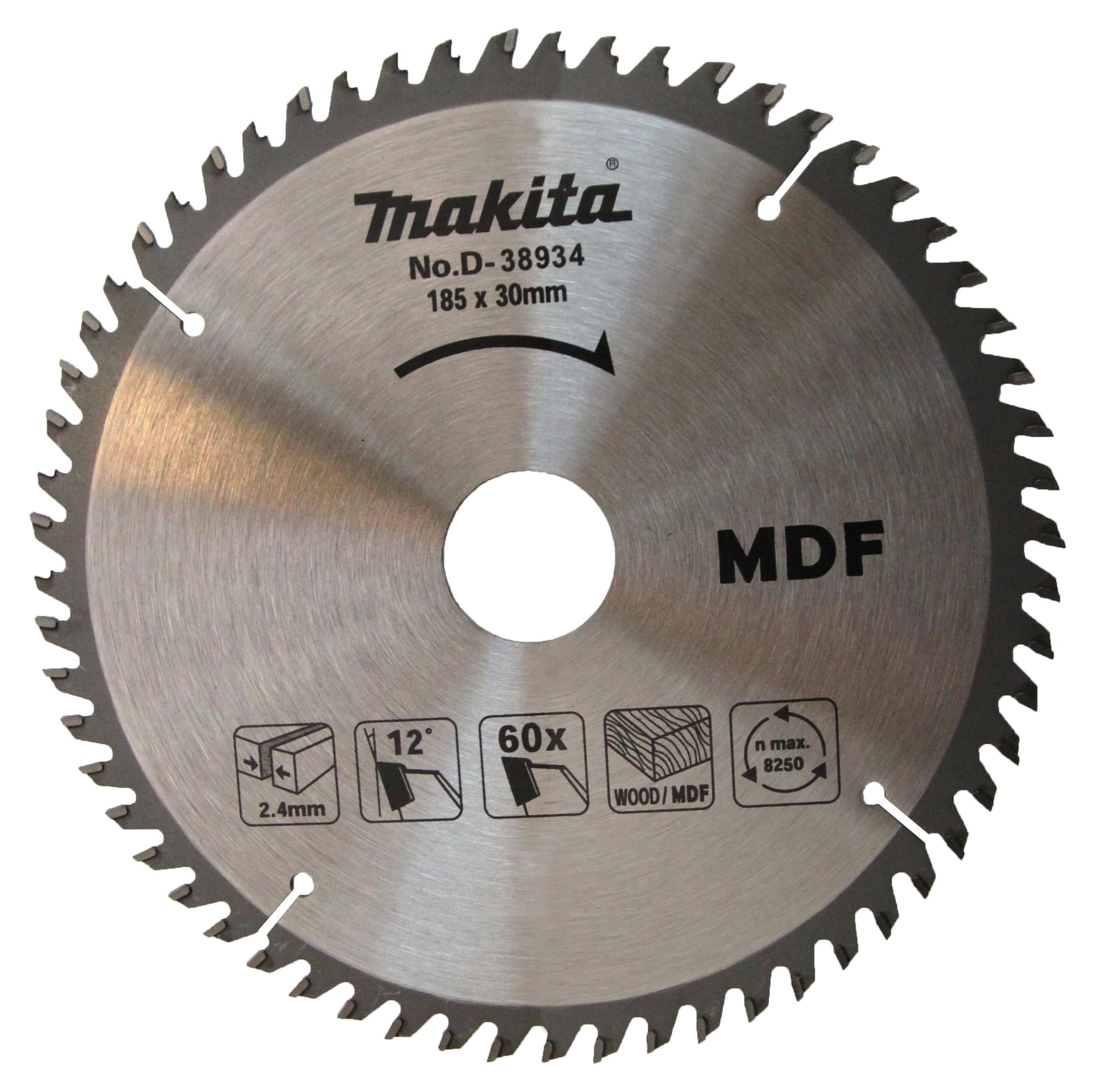 Makita D-38934 AHŞAP DAİRE TESTERE 185x60 DİŞ — görsel 1