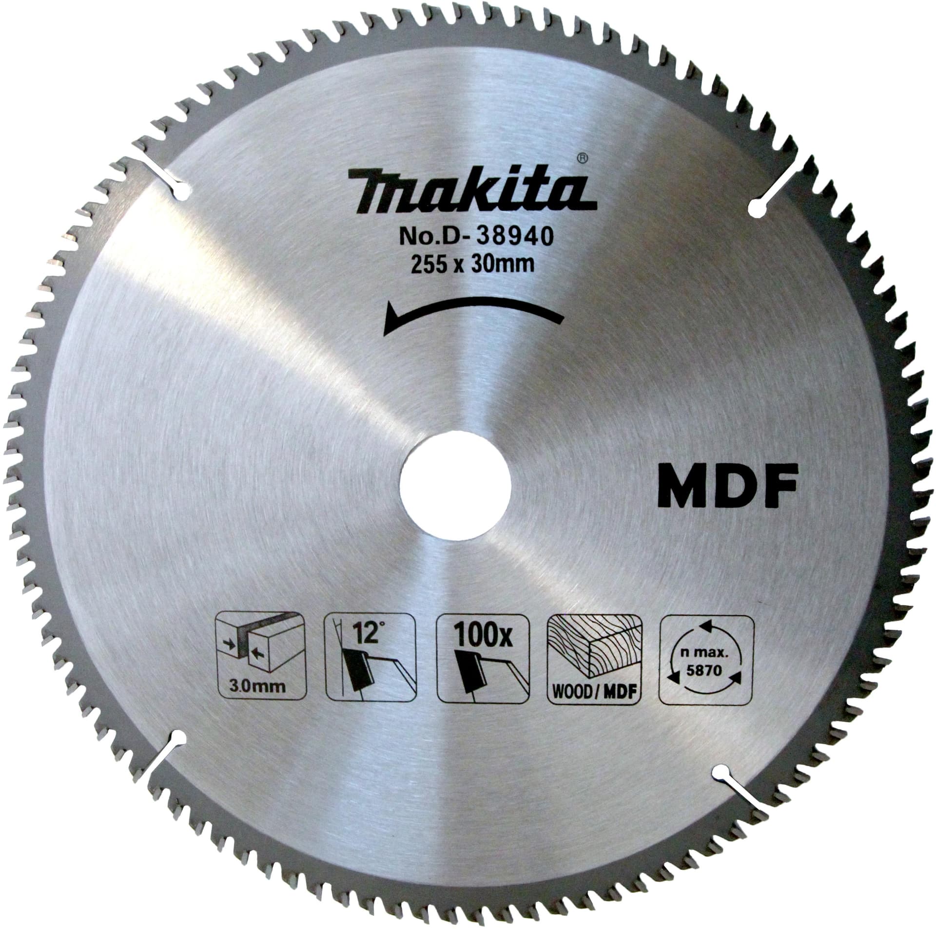 Makita D-38940 AHŞAP DAİRE TESTERE 255x100 DİŞ — görsel 1