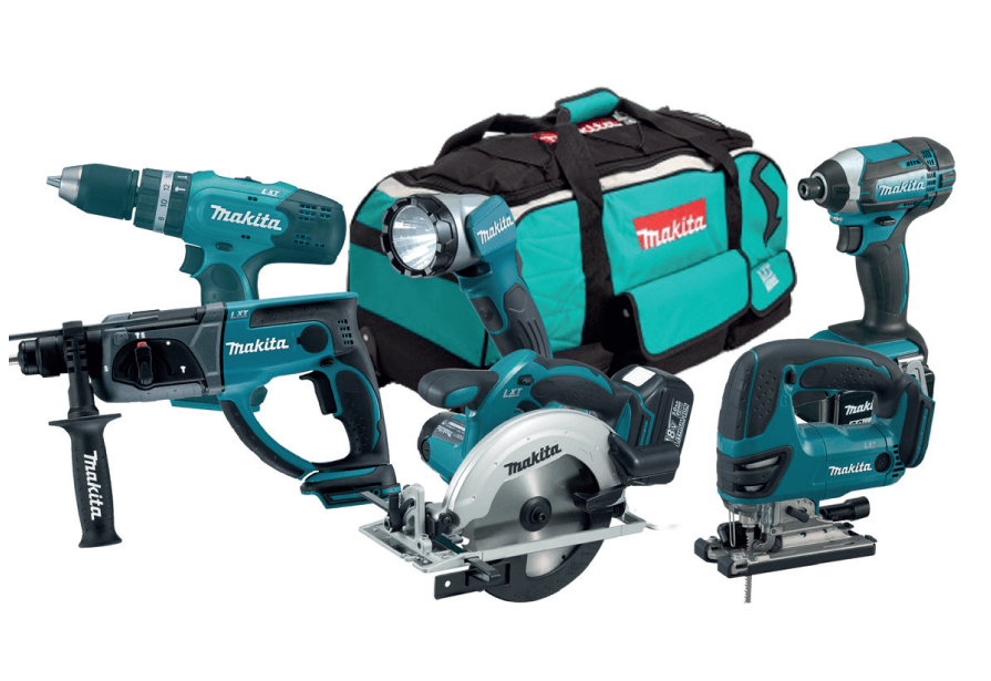 MAKİTA DLX6068PT DHP453Z + DTD152Z + DSS611Z + DJV180Z + DHR202Z + DML802Z 18 V — görsel 1
