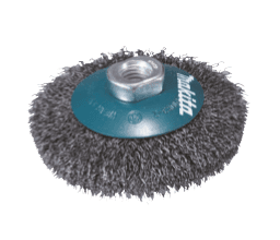 Makita D-39849 ÇANAK FIRÇA - DALGALI TELLİ GENİŞ 115xM14x2 mm — görsel 1