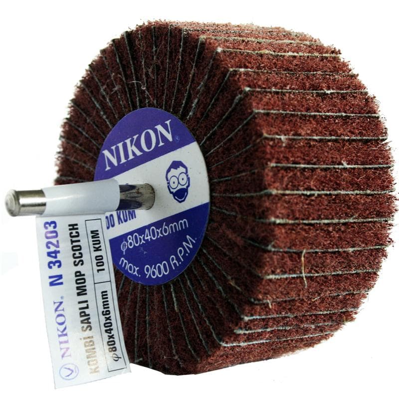 Saplı Kombi Mop Non Woven Zımpara 100 Kum — görsel 1