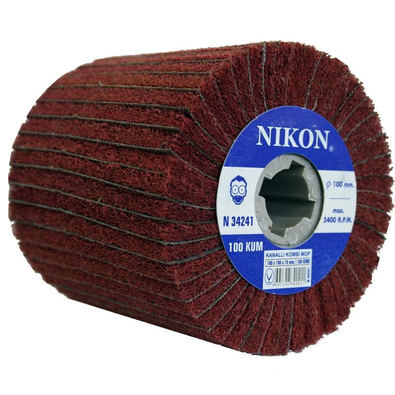 Kanallı Kombi Mop Non Woven Zımpara 100 Kum — görsel 1