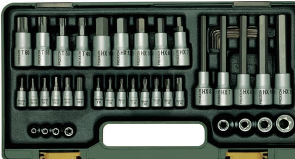 Cırcırlı Kollu 42 Parçalı Torx ve Allen Lokma Uç Takımı — görsel 1