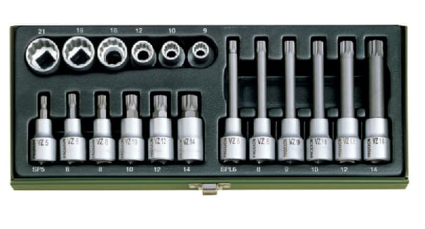 Proxxon 23296 1/2˝ 18 Parçalı XZN Lokma Takımı — görsel 1