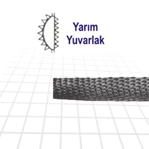 Yarım Yuvarlak Eğe - İnce 6" — görsel 1