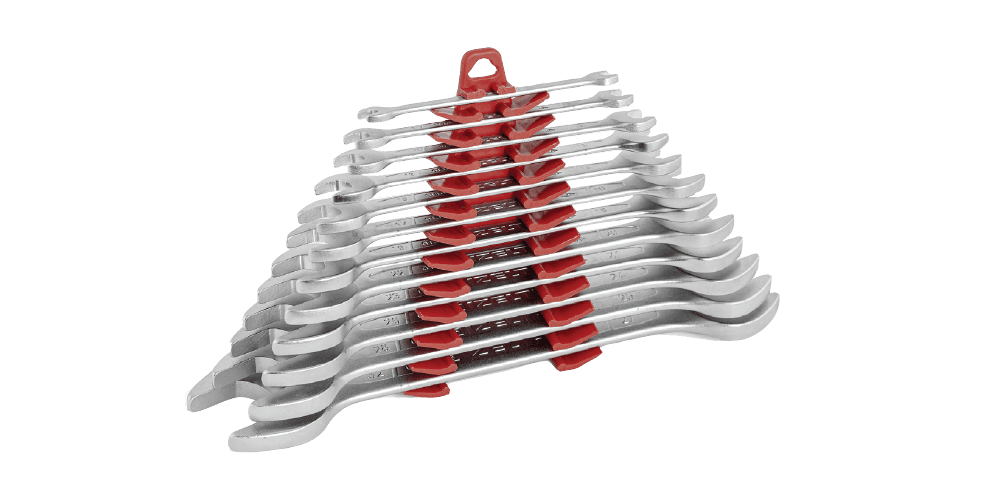 İzeltaş Double Ended Open Jaw Wrench Set Long Pattern (mm) 12 Pcs
