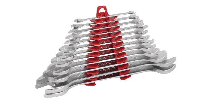 İzeltaş Double Ended Open Jaw Wrench Set Long Pattern (SAE) 12 Pcs