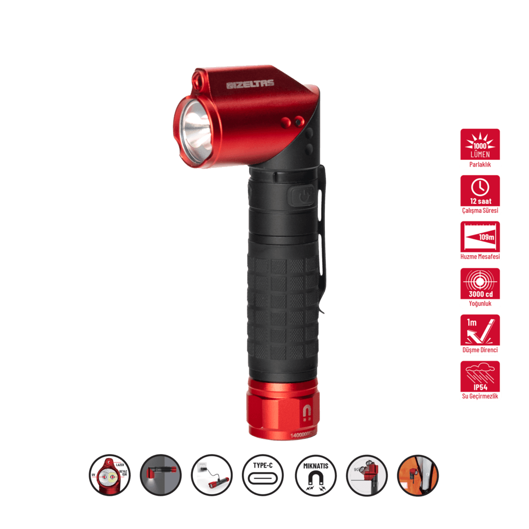 İzeltaş 1000 LM Pro Led Flashlight