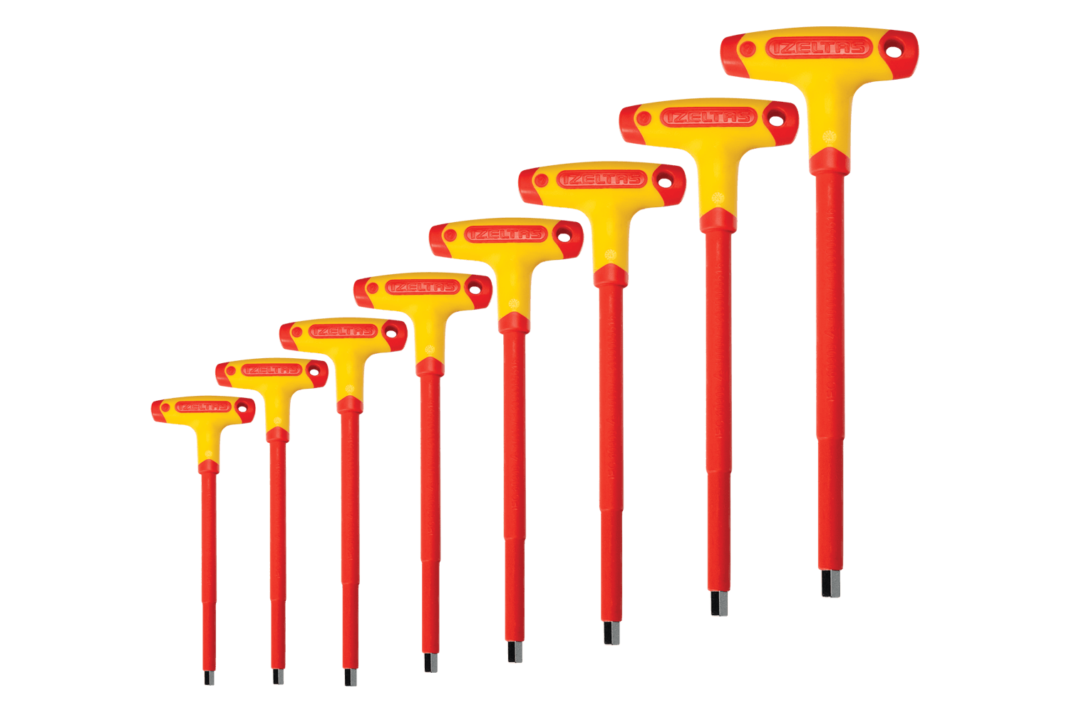 İzeltaş Hex Key Wrench T – Handle Set Insulated 1000V (8 Pcs)
