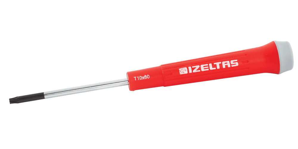 İzeltaş Elektronikçi Tip (Klemens) Torx® Uçlu Tornavida 2,5×60 mm T5
