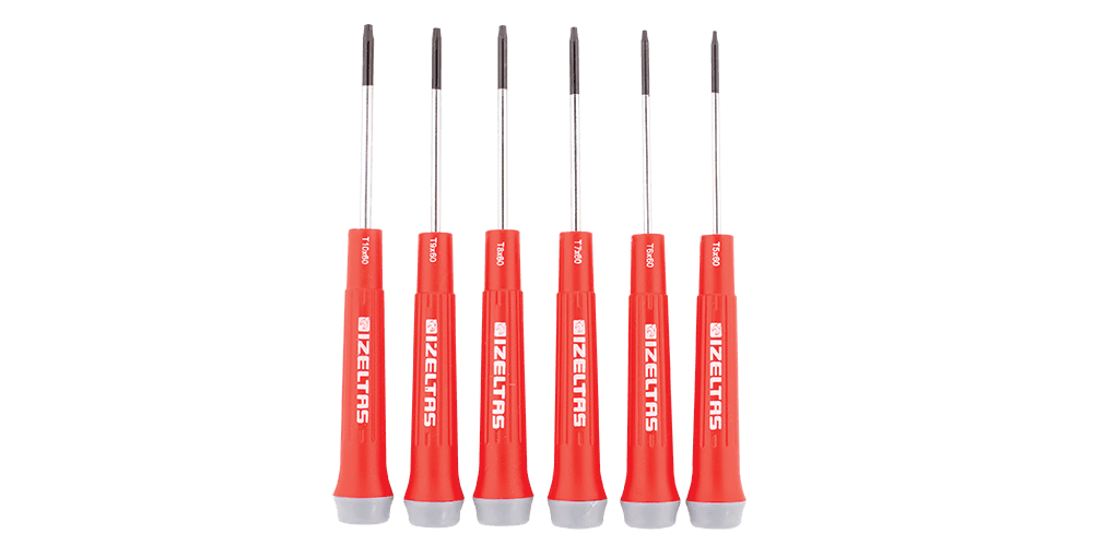 İzeltaş Elektronikçi Tip (Klemens) Torx® Uçlu Tornavida Takımı (6 Parça)