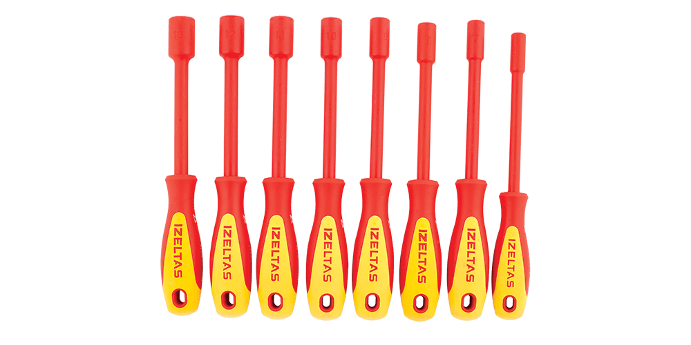 İzeltaş Nut Spinner, Electrician Blade Insulated 1000V Set (8 Pcs, mm)