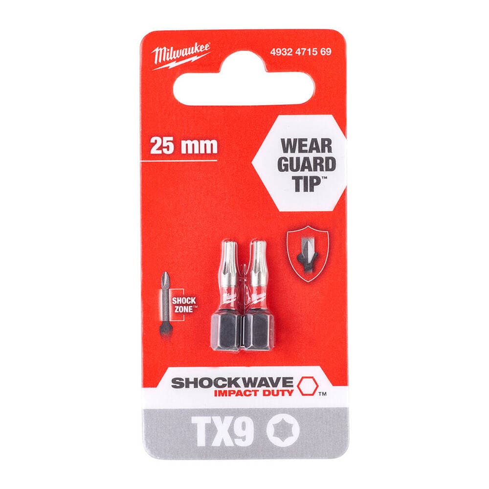 Milwaukee TX9 25 mm Shockwave Bits Uç - 2'li — görsel 1