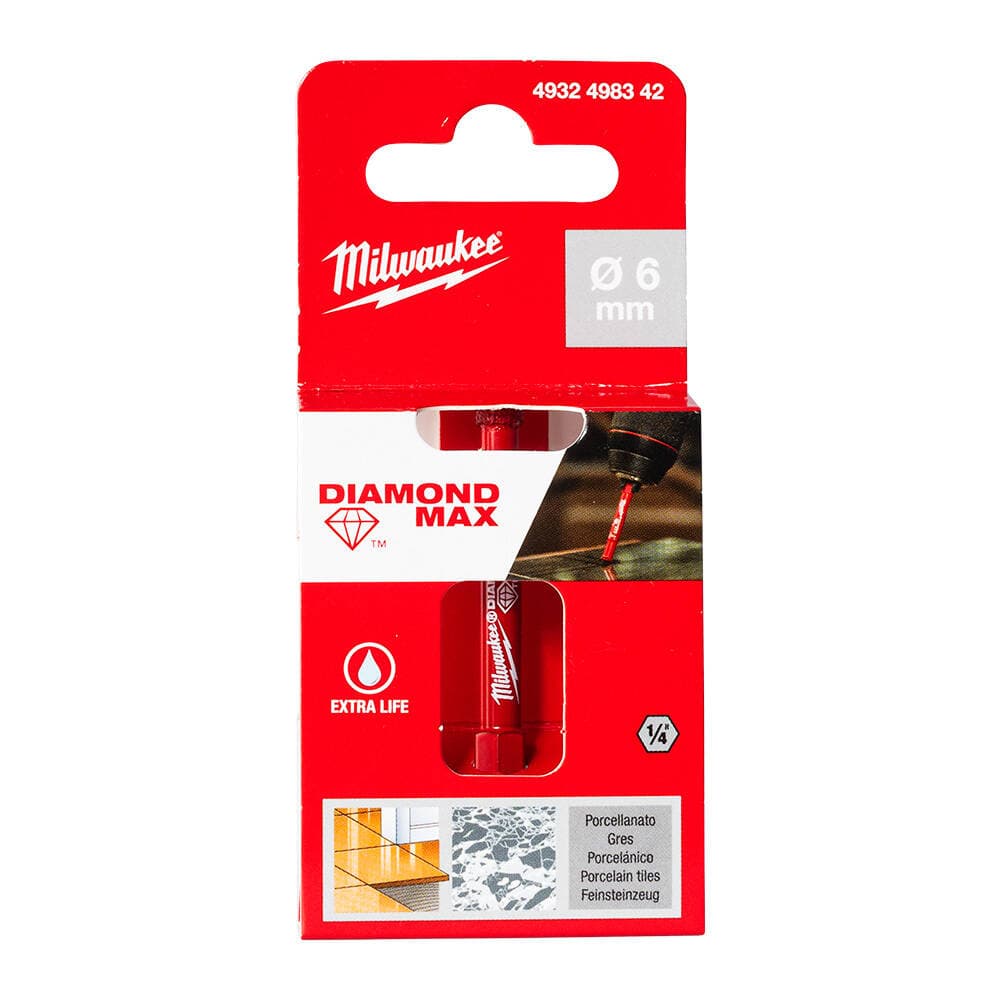 Milwaukee 6 mm Hex 1/4" Elmas Fayans Seramik Uç — görsel 1