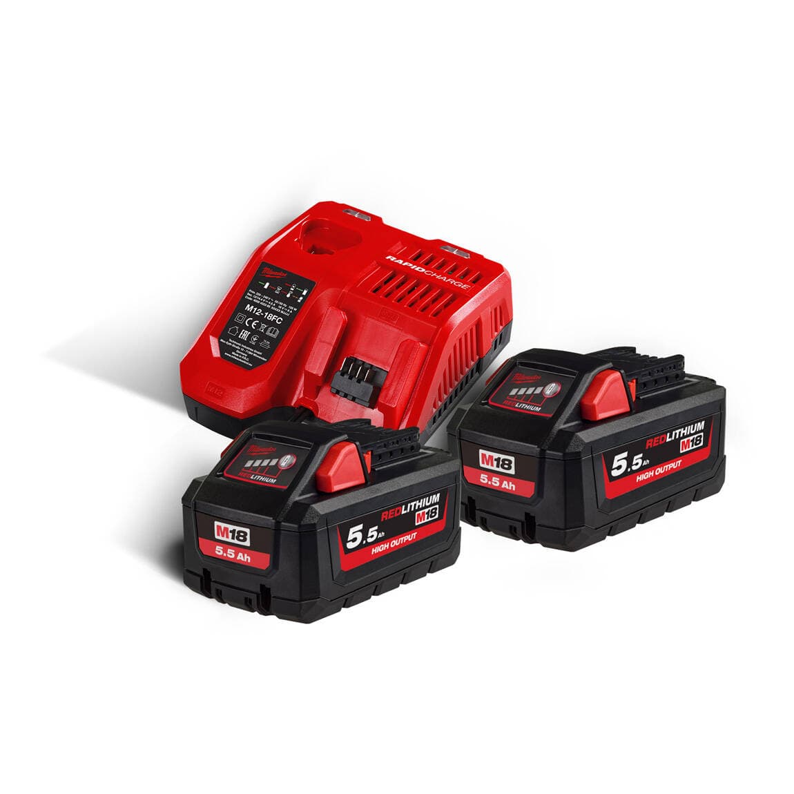 Milwaukee M18 HNRG-552 Akü+Şarj Cihazı Paket — görsel 1