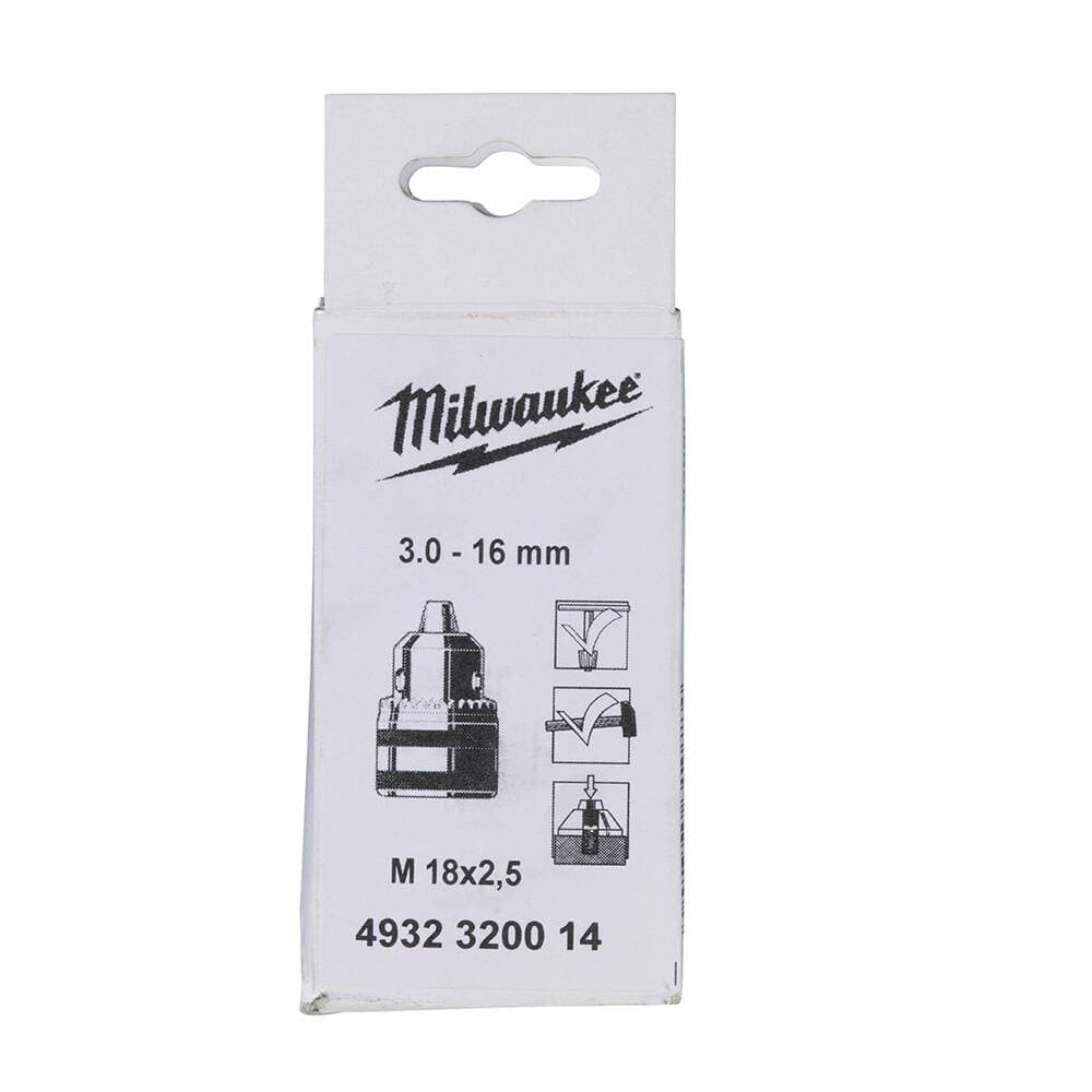 Milwaukee 3-16 mm M18 x 2.5 Mandren Anahtarı — görsel 1