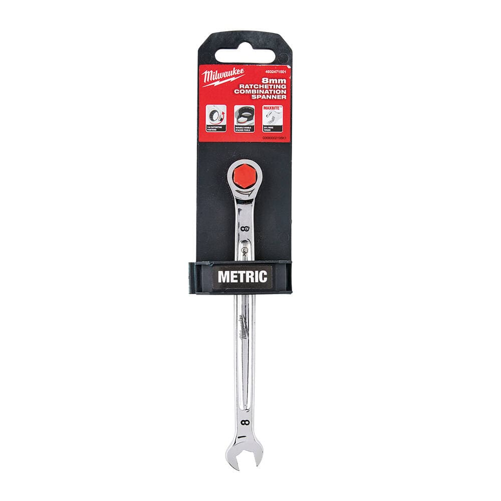 Milwaukee Maxbite Cırcır Kombine Anahtar 8 mm — görsel 1