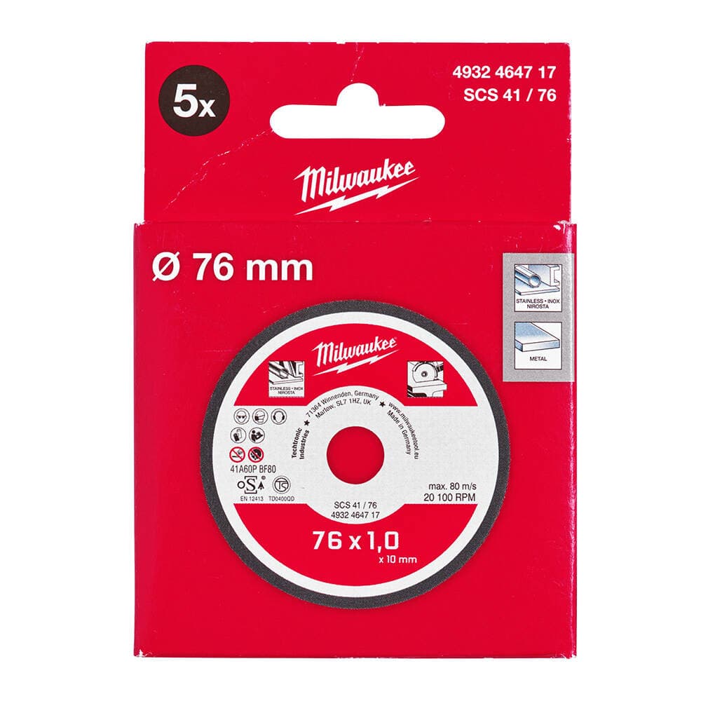 Milwaukee 76x10x1 mm Metal Kesme Taşı - M12 FCOT ile Uyumlu — görsel 1
