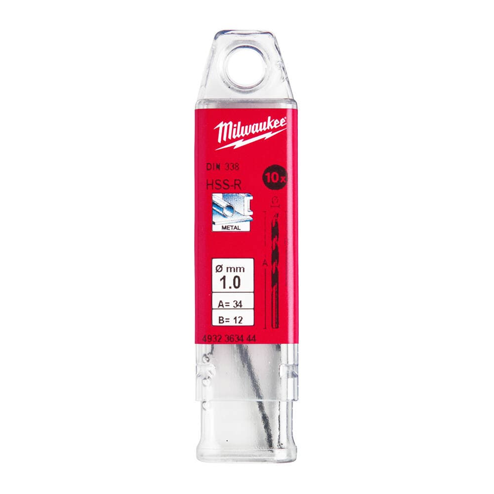 Milwaukee 1.0x34 mm HSS-R Metal Matkap Ucu - 10'lu