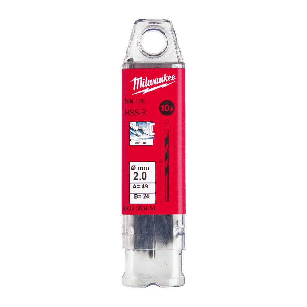 Milwaukee 2.0x49 mm HSS-R Metal Matkap Ucu - 10'lu