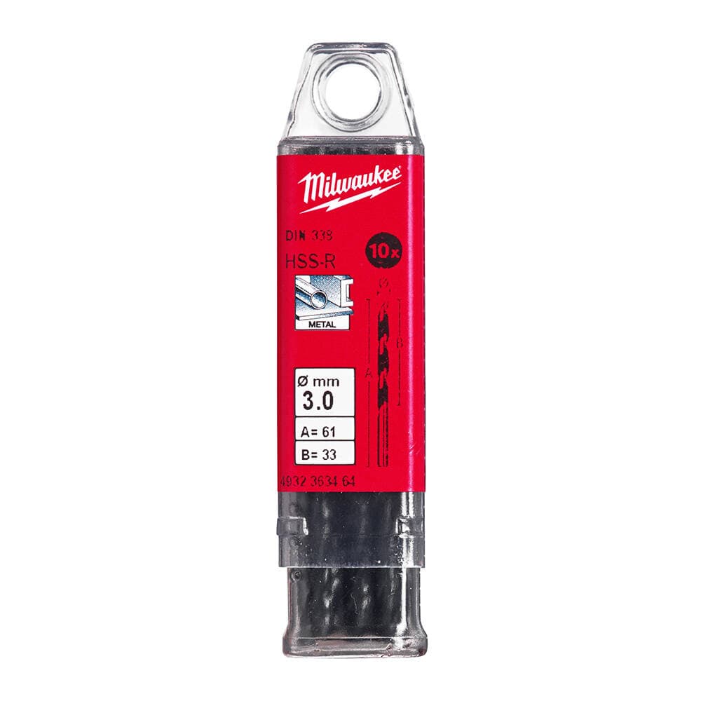 Milwaukee 3.0x61 mm HSS-R Metal Matkap Ucu - 10'lu